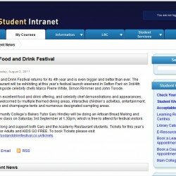 Liverpool Community College intranet August 2