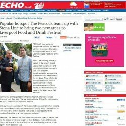 Liverpool Echo July 28 Stena Line and The Peacock