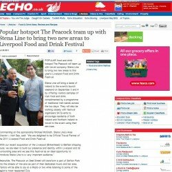 Liverpool Echo July 28 Stena Line and The Peacock