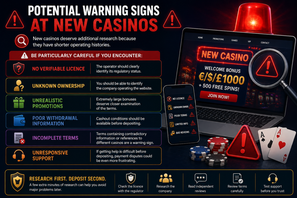potential warning signs of new online casinos
